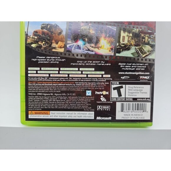 Stuntman Ignition 2007 Microsoft Xbox 360 Live Manual Included Pre Owned - Picture 4 of 9